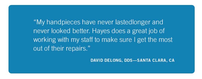 5 Star Reviews Hayes Handpiece California