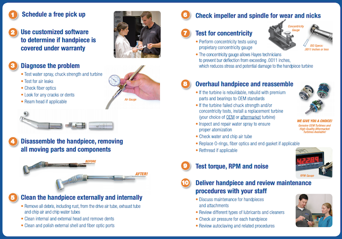 10 Steps Handpiece Repair
